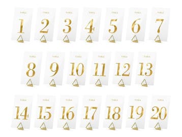 Tafelnummers Gouden Cijfers 12cm 20st, Verzenden, Nieuw