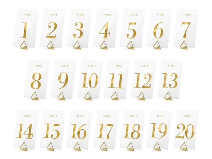 Tafelnummers Gouden Cijfers 12cm 20st, Hobby en Vrije tijd, Feestartikelen, Nieuw, Verzenden