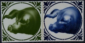Jugendstil Tegel (2) - Dusseldorfer Tonwarenfabrik AG - Art