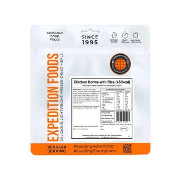 Kip Korma met rijst - Expedition Foods, Verzenden