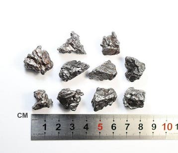 10 × météorite Campo del Cielo octaédrite de fer grossière,