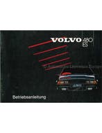 1986 VOLVO 480 ES INSTRUCTIEBOEKJE DUITS