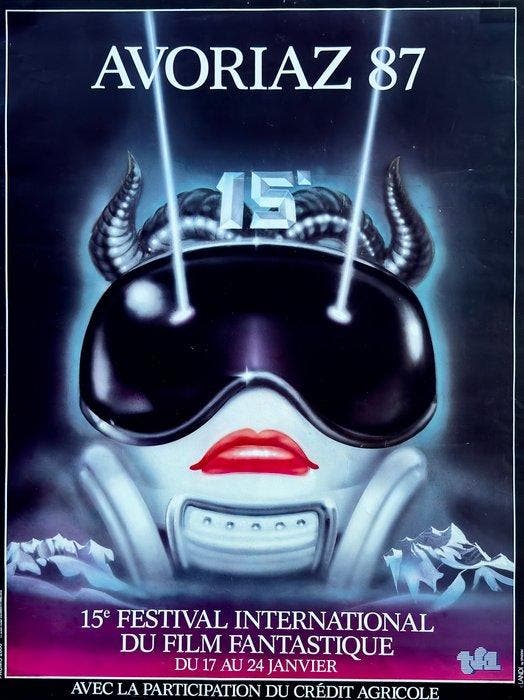 Landi - Affiche originale – Avoriaz 1987 – Festival, Antiek en Kunst, Kunst | Tekeningen en Fotografie