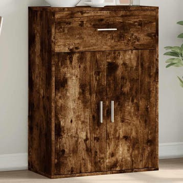vidaXL Dressoir 60x30x84 cm bewerkt hout gerookt, Verzenden