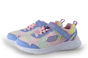 Skechers Sneakers Meisjes in maat 35 Blauw, Enfants & Bébés, Vêtements enfant | Chaussures & Chaussettes, Verzenden, Schoenen