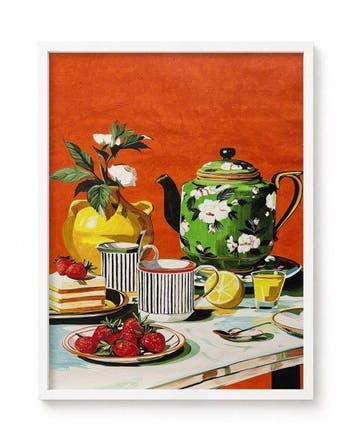 E. García - Bodegón con fresas XL (no reserve), Antiek en Kunst