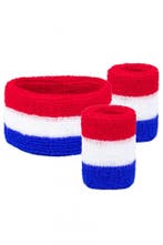 Kind Zweetbandjes Set Rood Wit Blauw Koningsdag Kinder Hoofd, Kleding | Dames, Ophalen of Verzenden, Nieuw