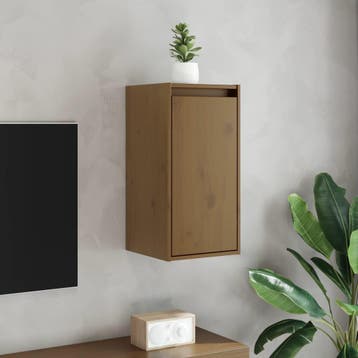 vidaXL Wandkasten 2 st 30x30x60 cm massief grenenhout, Verzenden, Nieuw
