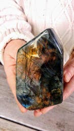 Labradorite Couleurs dorées - Caméléon - Hauteur : 13 cm -