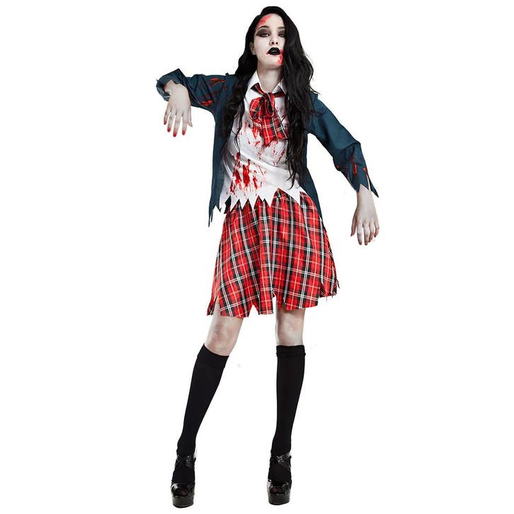 Halloween Kostuum Dames School Uniform, Hobby en Vrije tijd, Feestartikelen, Nieuw, Verzenden