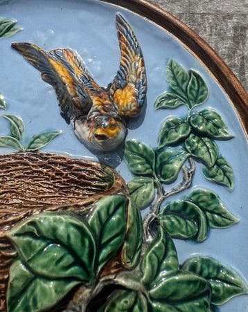Eichwald - Assiette murale - Faïence - Panneau Nid doiseau