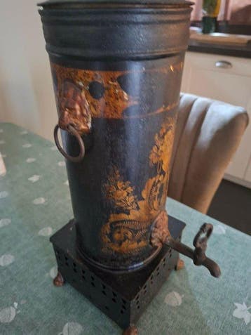 Koffiepot - Metaal, Messing - empire stijl tole waterur