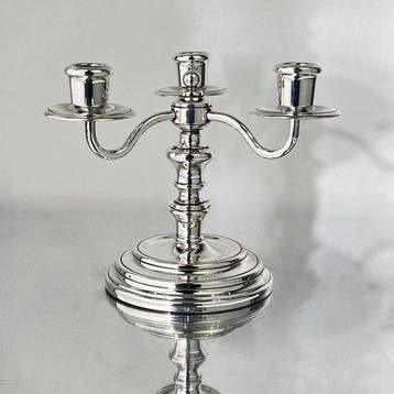 Christofle - Kandelaber Albi - Verzilverd - Drie-licht, Antiek en Kunst