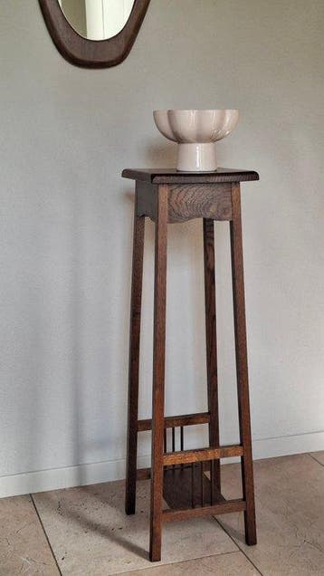 Bijzettafel - Hout Eiken - PIËDESTAL PLANTEN- TAFEL