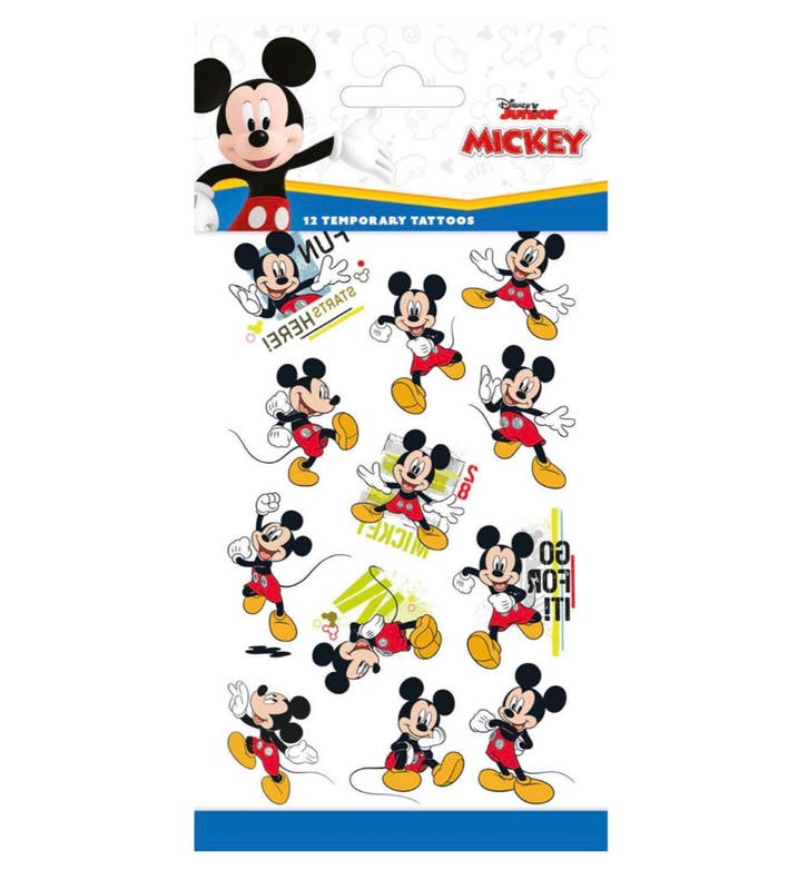 Mickey Mouse Nep Tattoos, Hobby en Vrije tijd, Feestartikelen, Nieuw, Verzenden