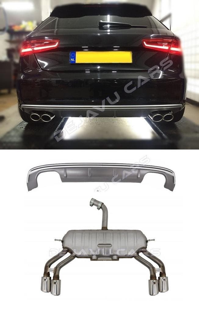 S3 Look Diffuser + Uitlaat systeem voor Audi A3 8V Hatchback, Autos : Divers, Tuning & Styling, Enlèvement ou Envoi