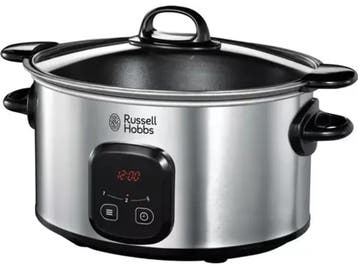 Russell Hobbs MaxiCook - Slowcooker 6L - 8 porties - Zilver, Verzenden, Nieuw in verpakking
