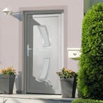 vidaXL Voordeur 98x208 cm PVC wit, Verzenden, Nieuw