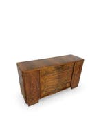 Credenza - Wortelnotenhout, Walnoot, Hout, Messing