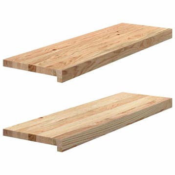 vidaXL Vensterbanken 2 st onbehandeld 80x30x2 cm massief, Verzenden