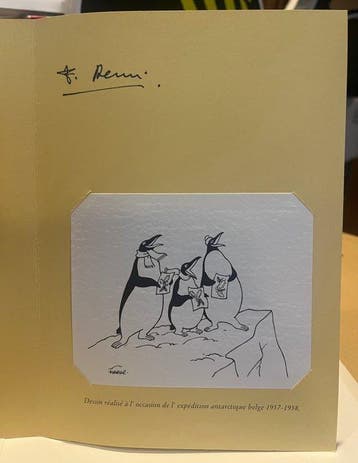 Tintin - 1 Carte de voeux 1992 - Signée Fanny Remi - 1991