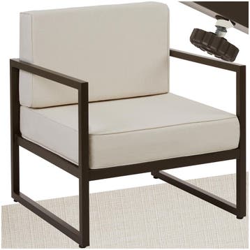 Tuin-loungefauteuil Comosa, XXL-kussens - per stuk, Tuin en Terras, Verzenden, Nieuw