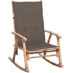 vidaXL Schommelstoel met kussen bamboe, Tuin en Terras, Verzenden, Nieuw