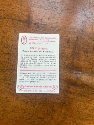 1965/66 Panini Calciatori Pelé - 1 Card - Excellent (EX)