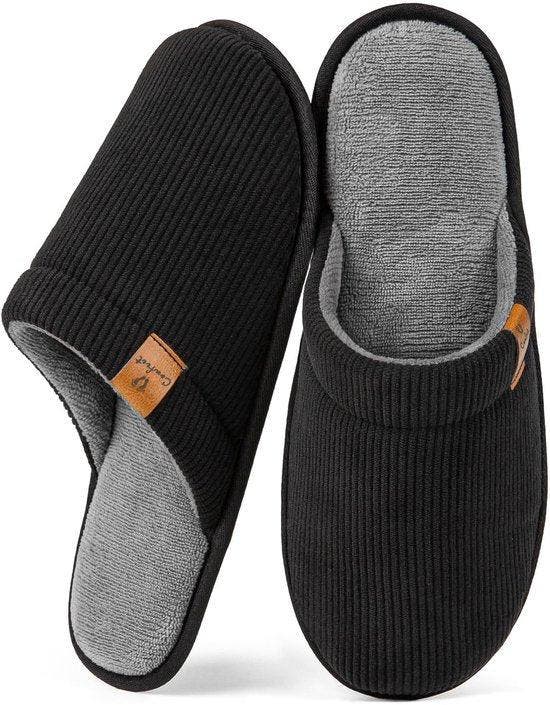 2dekans | Pantoffels Heren - Sloffen - Maat 44/45 - Zwart -, Kleding | Heren, Schoenen, Ophalen of Verzenden