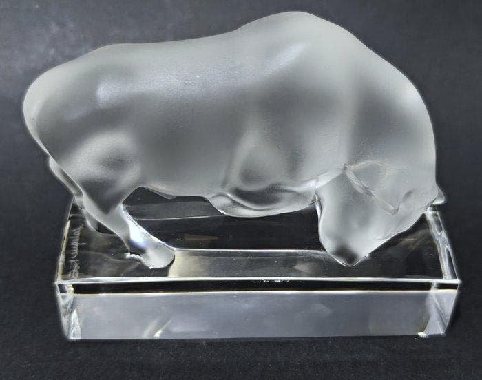 Lalique - Presse-papier - Taureau - Kristal, Antiquités & Art, Antiquités | Verre & Cristal