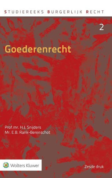 Goederenrecht / Studiereeks burgerlijk recht / 2, Verzenden, Gelezen, H.J. Snijders