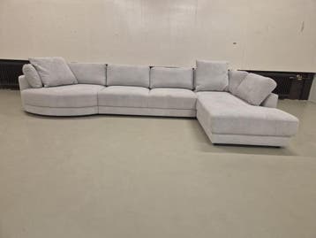 Veiling - Turia - Organische U Hoekbank Showroommodel - Grij, Huis en Inrichting, Gebruikt