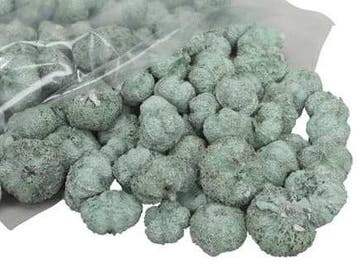 Beachfruit paras peepal mini pompoentjes groen wash ca. 500, Nieuw