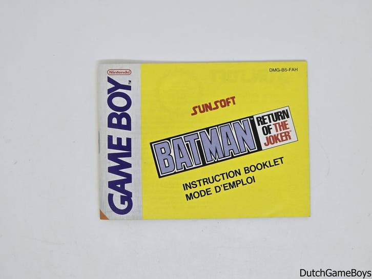 Gameboy Classic - Batman: Return Of The Joker - FAH - Manual, Games en Spelcomputers, Games | Nintendo Game Boy, Gebruikt, Verzenden