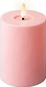 Ledkaars wax steady buiten lumineo babyroze warm wit ø7 cm h, Nieuw