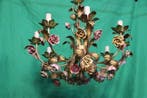 Lustre - Laiton doré, Capodimonte - Floral Capodimonte, Antiek en Kunst