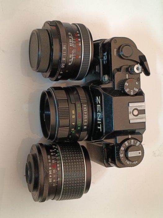 Zenit 122k + 50mm + 35mm + 28mm | Analoge camera, Audio, Tv en Foto, Fotocamera's Analoog