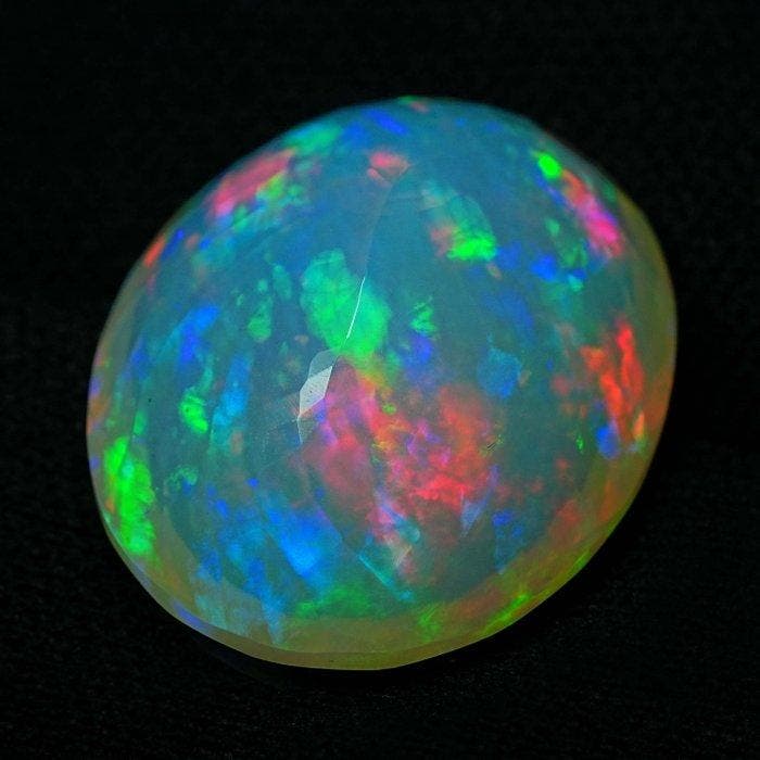 Zonder minimumprijs Oranje Opaal - 19.07 ct - International, Handtassen en Accessoires, Edelstenen