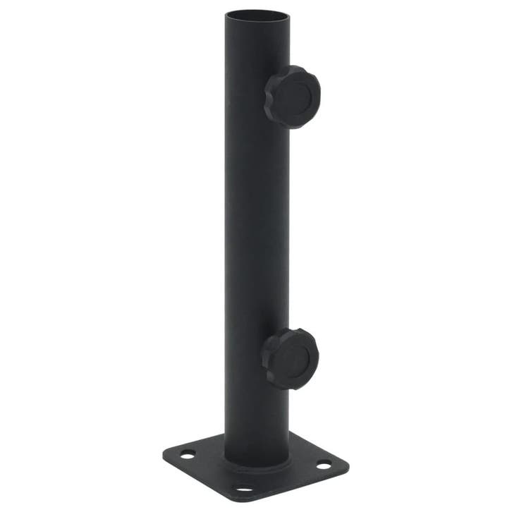 vidaXL Parasolvoet voor Ø32/34/38 mm stok staal matzwart, Jardin & Terrasse, Parasols, Envoi