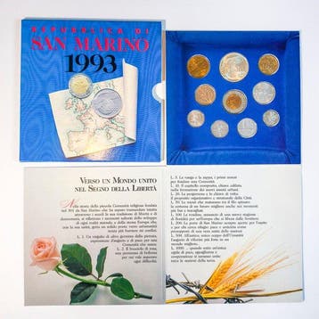 San Marino. San Marino – Complete divisional sets 1996, 1997, Postzegels en Munten