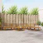 vidaXL Buiten bank set Naturel Massief Acacia Hout, Tuin en Terras, Verzenden, Nieuw