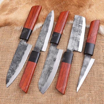 Keukenmes - Chefs knife - Pakka hout, hars en handgemaakt