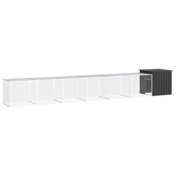 vidaXL Kippenhok 700x91x100 cm gegalvaniseerd staal, Verzenden