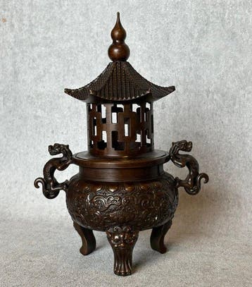 Wierookbrander - Brons - Tempel / Pagode