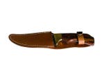 Veiling - Outdoor Knife | Stainless Steel | Wood & Brass Des, Caravans en Kamperen, Nieuw
