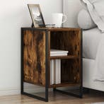 vidaXL Nachtkastje 2 pcs Rook Eiken 39.5 x 30 x 50 cm, Verzenden, Nieuw