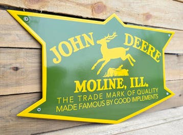 John Deere vintage emaille bord, Verzamelen, Merken en Reclamevoorwerpen, Verzenden, Nieuw