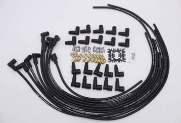 8.5mm Spark Plug Wire Set V8 - 90 degree boots black, Auto-onderdelen, Ophalen of Verzenden, Nieuw