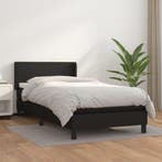vidaXL Boxspring met matras kunstleer zwart 90x200 cm, Verzenden, Nieuw