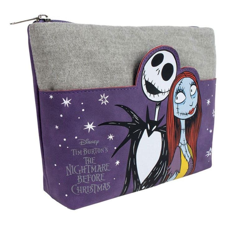 Nightmare Before Christmas Make Up Bag Jack & Sally Purple, Verzamelen, Disney, Nieuw, Ophalen of Verzenden